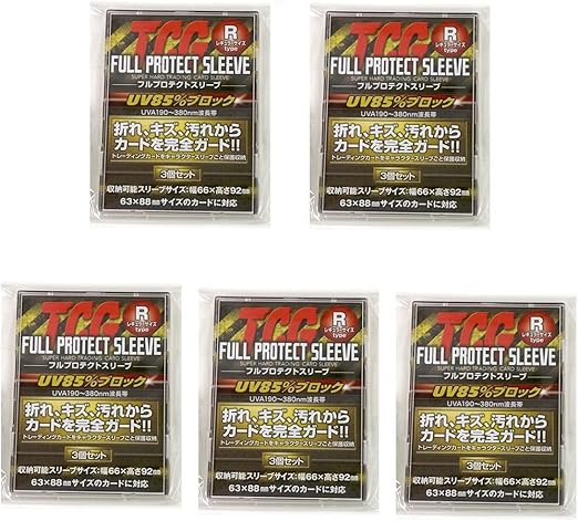 TCG Full Protective Sleeve Set of 3x10 Trading Card Trading Card Storage Sleeve/UV Protection, Protects Against Scratches, Dirt, Breaks, and Dust! Polycarbonate